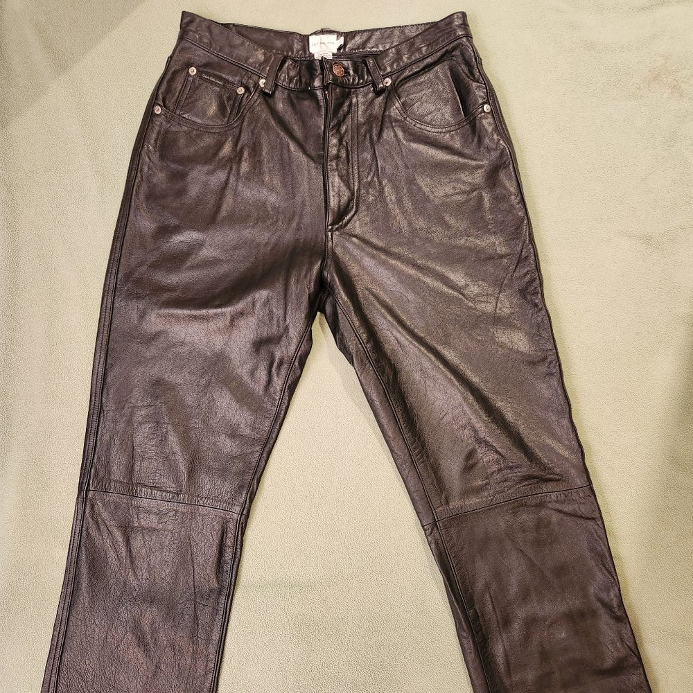 Calvin Klein Black Leather Pants